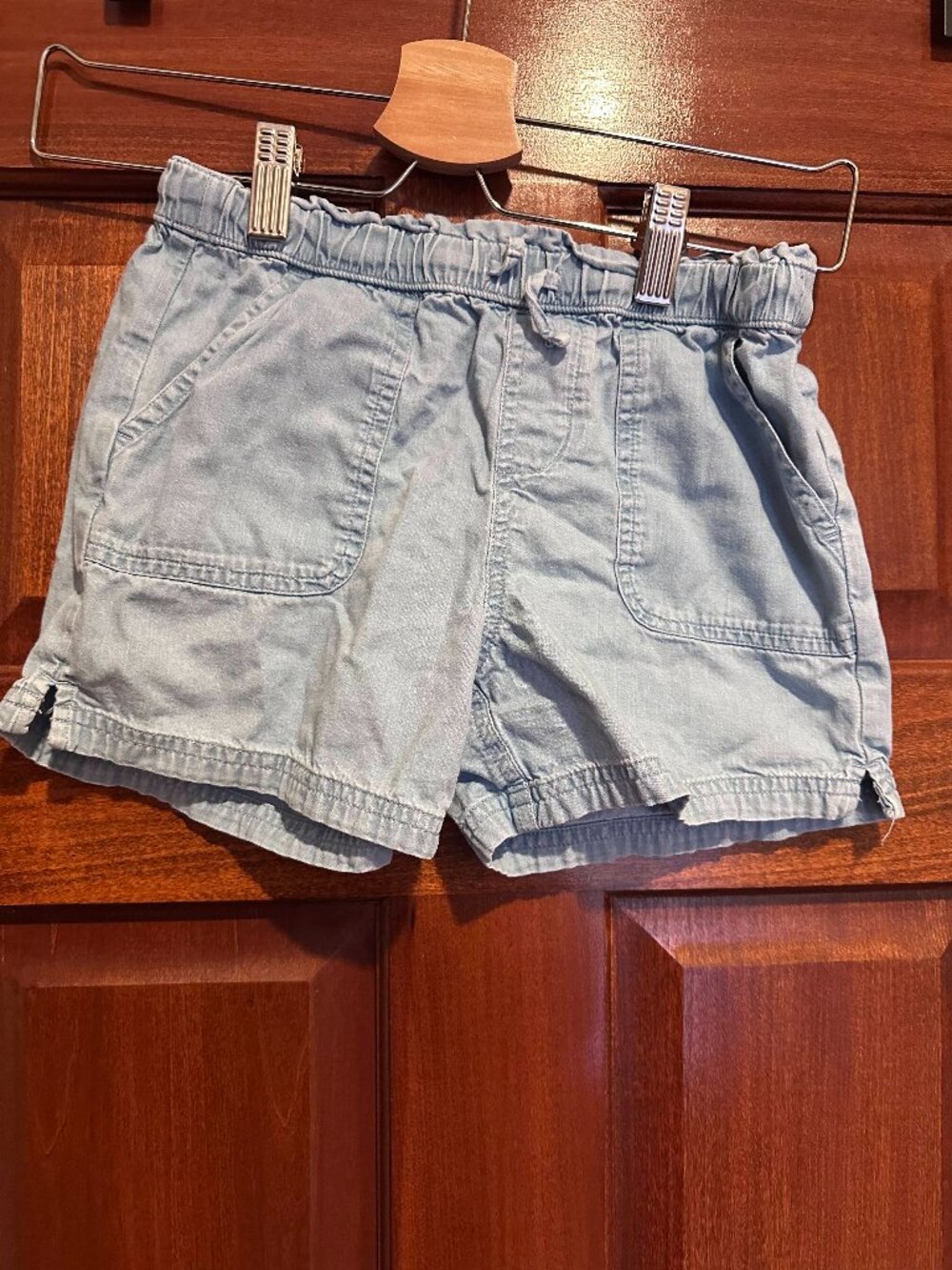 Jumping Beans Girls Chambray PullOn Shorts Size 8 Light Blue Casual Summer Short